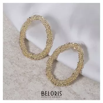 Серьги металл "Орбита", цвет золото