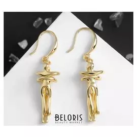 Серьги металл "Роли" объятия, цвет золото