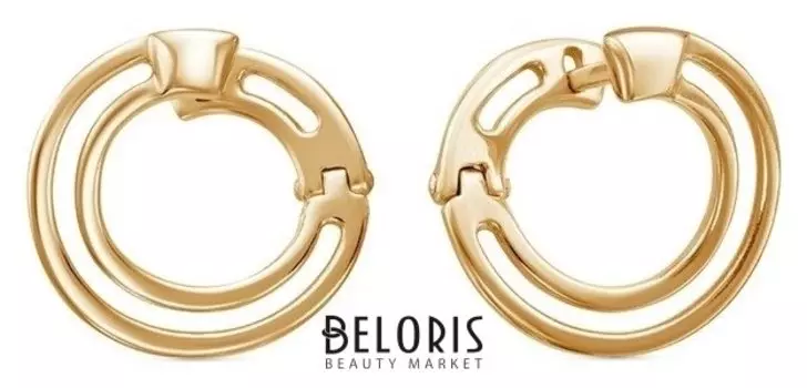 Серьги минимал "Пульс", позолота