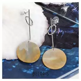 Серьги "Перламутр" маятник