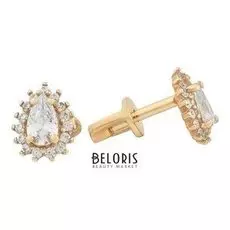 Серьги "Пусеты" искорки, позолота