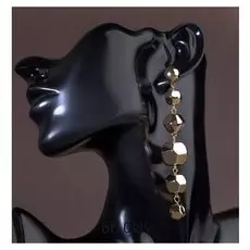 Серьги висячие "Карамель", цвет золото