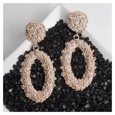 Серьги висячие "Рифы", цвет розовое золото