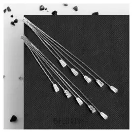 Серьги висячие со стразами "Селебрити" 5 нитей, цвет белый в серебре