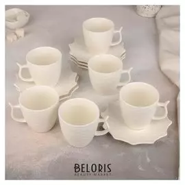 Сервиз чайный "Эталон", 12 предметов: 6 чашек 150 мл, 6 блюдец 13 см