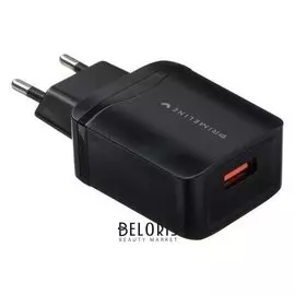 Сетевое зарядное устройство Prime Line, QC 3.0, 3 А, черное