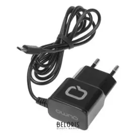 Сетевое зарядное устройство Qumo Energy, Microusb, 2.1 A, 1 м, черное