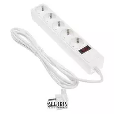 Сетевой фильтр 5bites Sp5w-118 5S, 5 розеток, 3 м, 10 А, 3х0.75 мм2, с выкл., белый