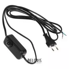 Сетевой шнур с диммером Feron, 200 Вт, 230 В, 1,5+0,5 м, черный