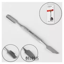 Шабер двусторонний, лопатка вогнутая, топорик, цвет серебристый, Puec-804-s