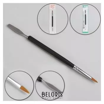 Шабер-кисть для наращивания ногтей, заострённая, 18 см, голова 5 × 17 мм, цвет чёрный