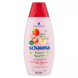 Шампунь для поврежденных волос Смузи клубника, банан и семена Чиа