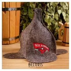 Шапка банная буденовка "Все в баню"