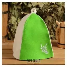 Шапка банная "Шайка с веником", вышивка, фетр