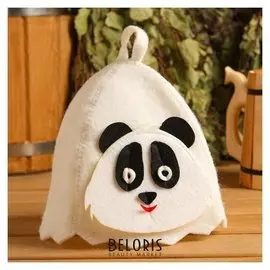 Шапка для бани панда