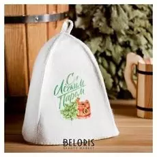 Шапка для бани с принтом "С легким паром"