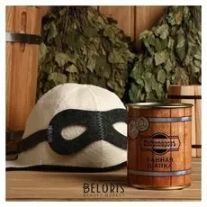 Шапка для бани в банке "Герой парилки"