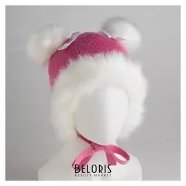 Шапка для девочки а.5922, цвет розовый, размер 50-52