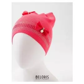 Шапка для девочки, цвет фуксия, размер 47-50 см (1, 5-3 года)