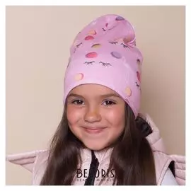 Шапка для девочки, цвет розовый, размер 54-58