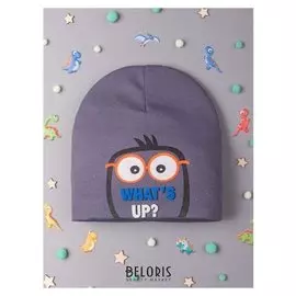 Шапка для мальчика, цвет серый, размер 47-50 см (1,5-3 года)