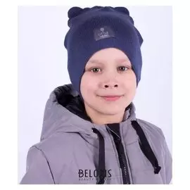 Шапка для мальчика Little Hero, цвет индиго, размер 54-58