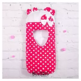 Шапка - шлем для девочки, цвет малиновый, размер 50-53 см (3-6 лет)