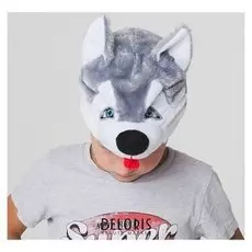 Шапка "Собака Хаски" обхват головы 52-57см