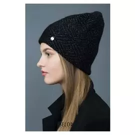 Шапка женская "Ирен" 1180584921 цвет чёрный, р-р56