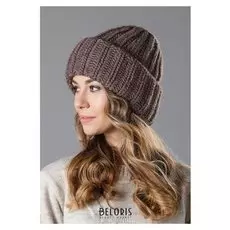 Шапка женская "Пенелопа" Nell цвет тёмно-кофейный, р-р 56