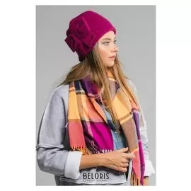 Шапка зимняя шерстяная "Бэлла", размер 54-56, цвет фуксия