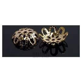 Шапочки для бусин (Набор 30шт) см-019, 4х10 мм, цвет золото