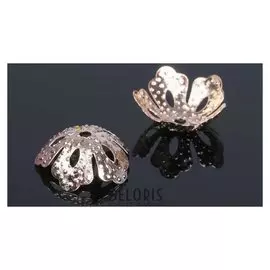 Шапочки для бусин (Набор 40шт), см-035, 7х13,5 мм, цвет золото