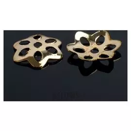 Шапочки для бусин (Набор 50шт) см-003, 2х10 мм, цвет золото