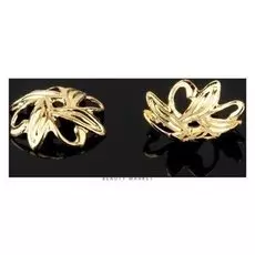 Шапочки для бусины позолота (Набор 10шт) "Листик", 10*3мм