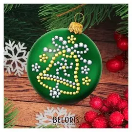 Шар для декорирования стразами «Волшебный», цвет зелёный