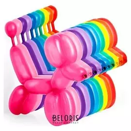 Шар для моделирования 260, пастель, набор 100 шт.