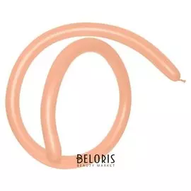 Шар для моделирования 260 стандарт, пастель, персиковый, набор 100шт.