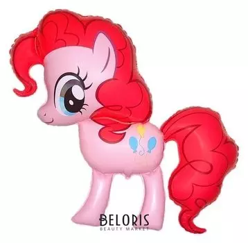 Шар фольгированный 14" «Пони», без палочки, цвет розовый