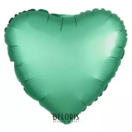 Шар фольгированный 18", сердце, цвет бирюзовый