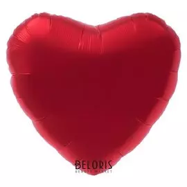Шар фольгированный 18", сердце, цвет красный