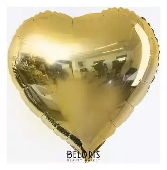 Шар фольгированный 18" сердце, цвет золото