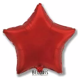 Шар фольгированный 18" звезда, цвет бургунди