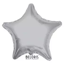 Шар фольгированный 18" звезда, цвет серебро
