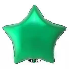 Шар фольгированный 18" звезда, цвет зеленый