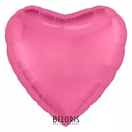 Шар фольгированный 19", сердце, цвет пион