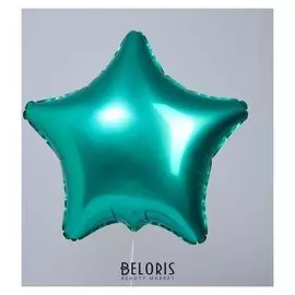 Шар фольгированный 19", звезда, цвет тиффани, мистик