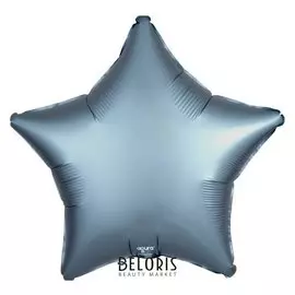 Шар фольгированный 21", звезда, цвет стальной синий, мистик
