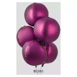 Шар фольгированный 22" «Матовый», набор 5 шт., цвет фуксии