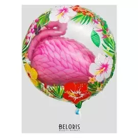 Шар фольгированный 24""розовый фламинго"
